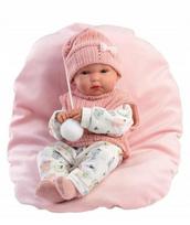 Lėlė - kūdikis su priedais Llorens 63504, 35 cm, rožinė sp.