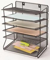 Dokumentų lentynėlė Q-Connect Mesh 6-Layer File Sorter, juoda sp.