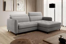 Kampinė sofa - lova Gomsi Touch 03, pilka sp., dešininė, 165 x 228 cm x 100 cm