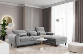Kampinė sofa Foble Nube 4, šviesiai pilka sp., dešininė, 196 x 267 cm x 100 cm