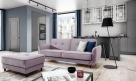 Sofa Bellis Loco 24, rožinė sp., 90 x 220 cm x 83 cm