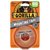 Lipni juostelė Gorilla CLEAR MOUNTING, dvipusė, 1.5 m x 25.4 mm x 1000