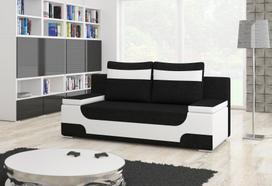 Sofa Area Sawana 14, Soft 17, balta sp./juoda sp., 92 x 200 cm x 90 cm