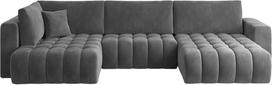 Kampinė sofa Bonito Sola 6, tamsiai pilka sp., dešininė, 170 x 340 cm x 92 cm