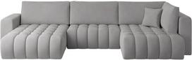 Kampinė sofa Bonito Nube 3, pilka sp., kairinė, 170 x 340 cm x 92 cm