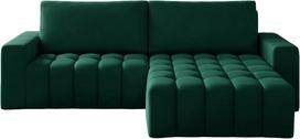 Kampinė sofa Bonett Monolith 37, tamsiai žalia sp., dešininė, 175 x 250 cm x 92 cm