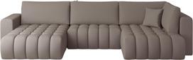 Kampinė sofa Bonito Savoi 7, šviesiai ruda sp., kairinė, 170 x 340 cm x 92 cm