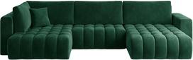 Kampinė sofa Bonito Lukso 35, tamsiai žalia sp., dešininė, 170 x 340 cm x 92 cm