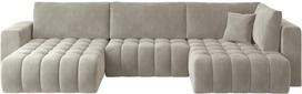 Kampinė sofa Bonito Sola 18, šviesiai ruda sp., kairinė, 170 x 340 cm x 92 cm