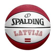 Krepšinio kamuolys Spalding Latvija, 5 dydis, balta sp./raudona sp.