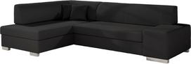 Kampinė sofa Fabio Soft 11, juoda sp., kairinė, 167 x 268 cm x 73 cm
