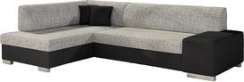 Kampinė sofa Fabio Berlin Soft, juoda sp./pilka sp., kairinė, 167 x 268 cm x 73 cm