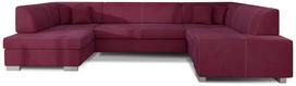 Kampinė sofa Havana Mat Velvet 68, tamsiai violetinė sp., kairinė, 320 x 207 cm x 73 cm
