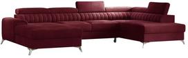 Kampinė sofa Lacante Loco 25, raudona sp., dešininė, 202 x 354 cm x 92 cm