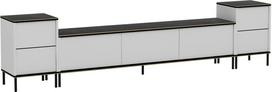 TV staliukas Kalune Design Imaj, aukso sp./balta sp./juoda sp., 260 cm x 35 cm x 60 cm