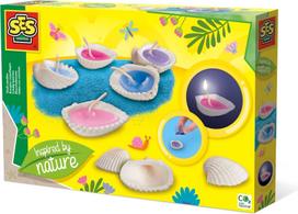 Žvakių gaminimo rinkinys SES Creative Shell Candles, įvairių spalvų