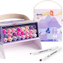 Flomasteriai Arrtx ARRTX Alp Purple, dvipusiai, 24 vnt.