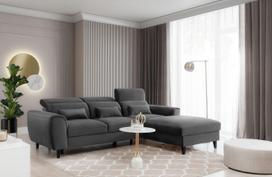 Kampinė sofa Foble Nube 5, pilka sp., dešininė, 196 x 267 cm x 100 cm