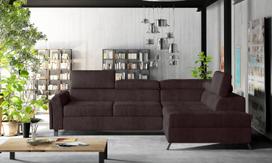 Kampinė sofa Kairos Kronos 06, ruda sp., dešininė, 197 x 265 cm x 95 cm