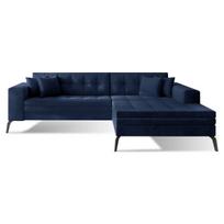 Kampinė sofa Solange Monolith 77, tamsiai mėlyna sp., dešininė, 292 x 196 cm x 80 cm