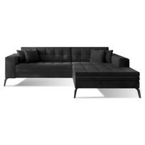 Kampinė sofa Solange Monolith 97, tamsiai pilka sp., dešininė, 292 x 196 cm x 80 cm