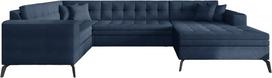 Kampinė sofa Montez Poco 40, tamsiai mėlyna sp., dešininė, 180 x 340 cm x 93 cm