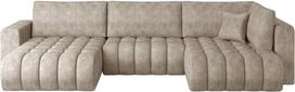 Kampinė sofa Bonito Leve 18, šviesiai ruda sp., kairinė, 170 x 340 cm x 92 cm