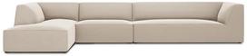 Kampinė sofa Micadoni Home Ruby 5 Seats, šviesiai ruda sp., kairinė, 366 x 180 cm x 69 cm
