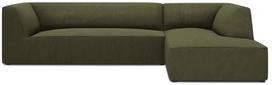 Kampinė sofa Micadoni Home Ruby 4 Seats, tamsiai žalia sp./žalia sp., dešininė, 273 x 180 cm x 69 cm