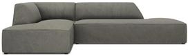 Kampinė sofa Micadoni Home Ruby Modular 4 Seats, pilka sp./šviesiai ruda sp., kairinė, 273 x 180 cm x 69 cm