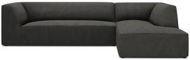 Kampinė sofa Micadoni Home Ruby 4 Seats, tamsiai pilka sp., dešininė, 273 x 180 cm x 69 cm