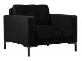 Krėslas Micadoni Home Mamaia Velvet, juoda sp., 87 cm x 92 cm x 78 cm