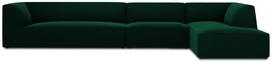 Kampinė sofa Micadoni Home Ruby 5 Seats, tamsiai žalia sp., dešininė, 366 x 180 cm x 69 cm