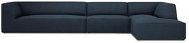 Kampinė sofa Micadoni Home Ruby 5 Seats, tamsiai mėlyna sp., dešininė, 366 x 180 cm x 69 cm