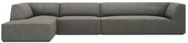 Kampinė sofa Micadoni Home Ruby 5 Seats, tamsiai pilka sp., kairinė, 366 x 180 cm x 69 cm