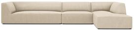 Kampinė sofa Micadoni Home Ruby 5 Seats, smėlio ruda sp., dešininė, 366 x 180 cm x 69 cm