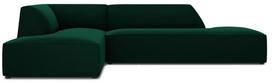 Kampinė sofa Micadoni Home Ruby Modular 4 Seats, tamsiai žalia sp., kairinė, 273 x 180 cm x 69 cm