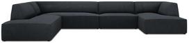 Kampinė sofa Micadoni Home Ruby Panoramic 7 Seats, juoda sp., kairinė, 366 x 273 cm x 69 cm