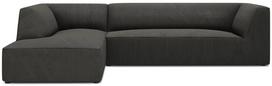 Kampinė sofa Micadoni Home Ruby 4 Seats, tamsiai pilka sp., kairinė, 273 x 180 cm x 69 cm