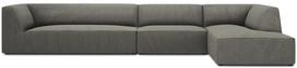 Kampinė sofa Micadoni Home Ruby 5 Seats, tamsiai pilka sp., dešininė, 366 x 180 cm x 69 cm