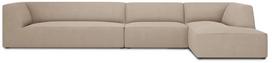 Kampinė sofa Micadoni Home Ruby 5 Seats, šviesiai ruda sp., dešininė, 366 x 180 cm x 69 cm