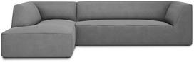 Kampinė sofa Micadoni Home Ruby 4 Seats, pilka sp., kairinė, 273 x 180 cm x 69 cm