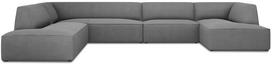 Kampinė sofa Micadoni Home Ruby Panoramic 7 Seats, pilka sp., kairinė, 366 x 273 cm x 69 cm