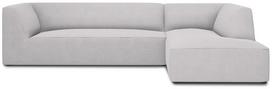 Kampinė sofa Micadoni Home Ruby 4 Seats, šviesiai pilka sp., dešininė, 273 x 180 cm x 69 cm