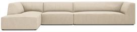 Kampinė sofa Micadoni Home Ruby 5 Seats, smėlio ruda sp., kairinė, 366 x 180 cm x 69 cm