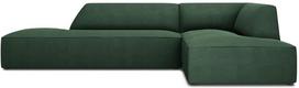 Kampinė sofa Micadoni Home Ruby Modular 4 Seats, žalia sp., dešininė, 273 x 180 cm x 69 cm