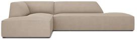 Kampinė sofa Micadoni Home Ruby Modular 4 Seats, šviesiai ruda sp., dešininė, 273 x 180 cm x 69 cm