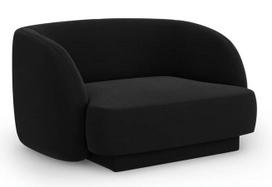 Krėslas Micadoni Home Miley Velvet, juoda sp., 85 cm x 109 cm x 74 cm