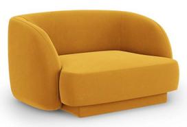 Krėslas Micadoni Home Miley Velvet, geltona sp., 85 cm x 109 cm x 74 cm