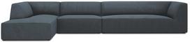 Kampinė sofa Micadoni Home Ruby 5 Seats, mėlyna sp., kairinė, 366 x 180 cm x 69 cm
